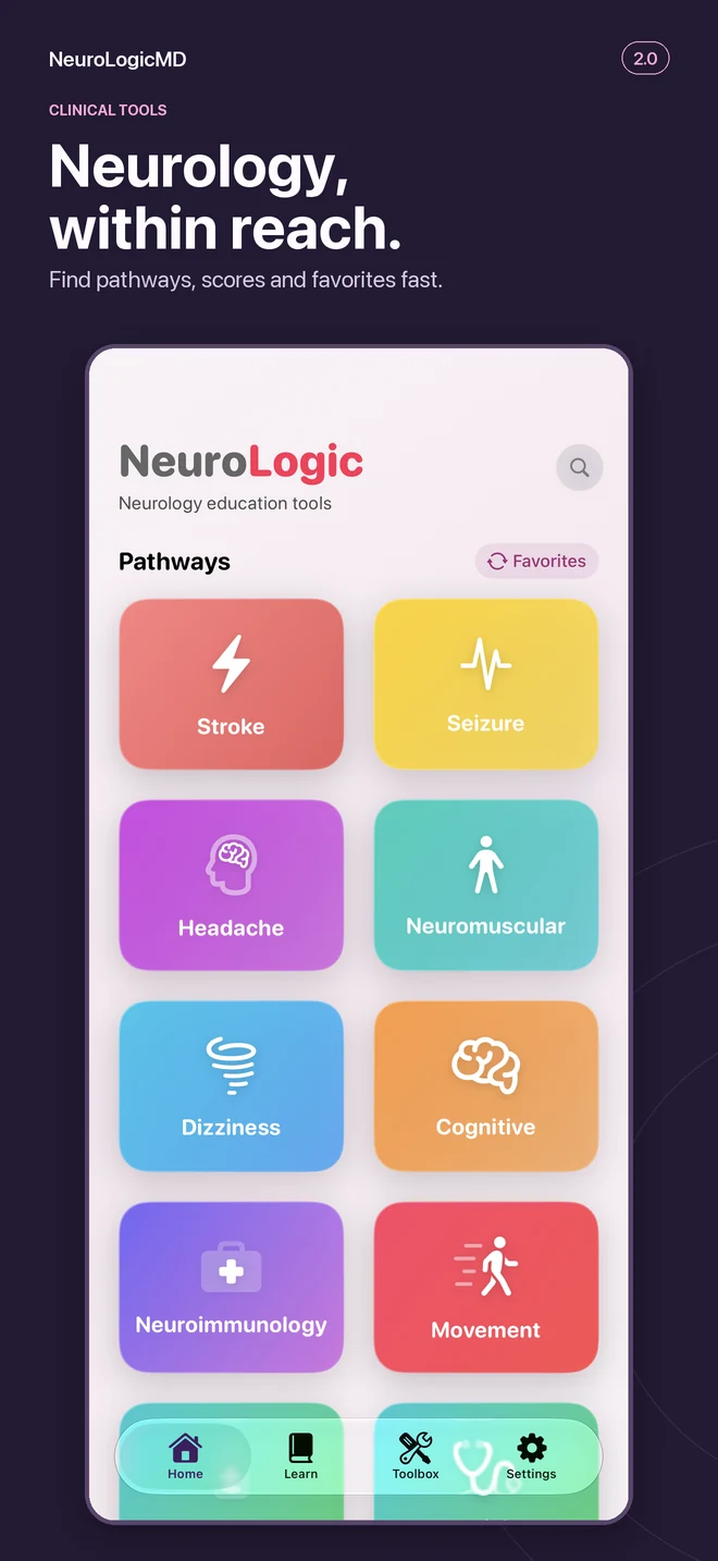 2.0 Home preview: find pathways, scores and Favorites fast.